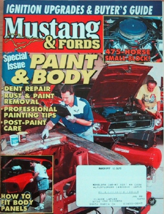 MUSTANG & FORDS 1997 MAR - K-CODE FAIRLANE, PAINT/BODY,IGNITION UPGR, 475 HP SB